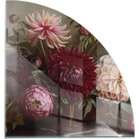 Kaminofen Glasplatte Kaminplatte Kaminglas Ofenglas gehärtetem Glas Hitzeschutz für Kamin Funkenschutzplatte Blumenstrauß im Detail 1/4 100x100 cm