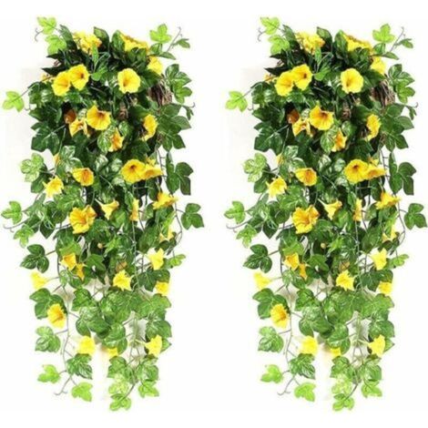 Fleurs artificielles pendantes d'extérieur Gloria Mattutine fleurs artificielles tombantes d'intérieur, plantes artificielles pour décorations de mariage, jardin, mur, balcon,GU.B/bon