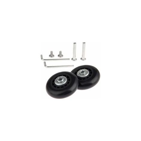 Ruedas para maleta, juego de 2 ruedas de repuesto para reparación de maletas, ruedas de repuesto con ejes de bolas de 70 x 24 mm