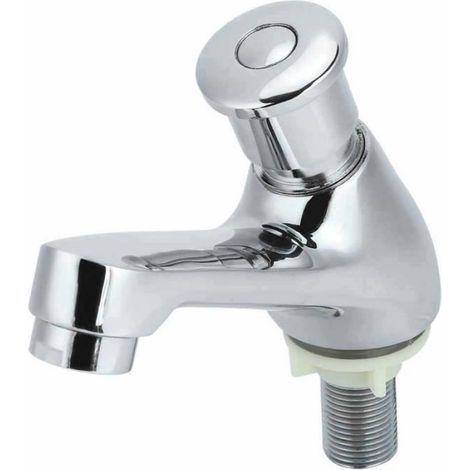 Shipenophy Robinet d'évier Robinet Temporisé en Cuivre G1/2 Robinet d'Eau d'Évier de Bassin pour Maison Cuisine bricolage bain (1/4)