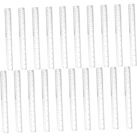 Lot de 50 règles mesure transparentes, outil dessin pour étudiants et (1/5)
