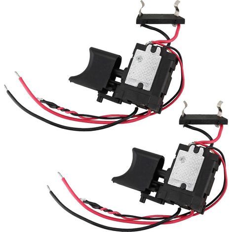 Perceuse sans fil avec 2 batteries lithium 7,2 V - 24 V, interrupteur à vitesse variable et gâchette, et petite lampe intégrée. (1/5)