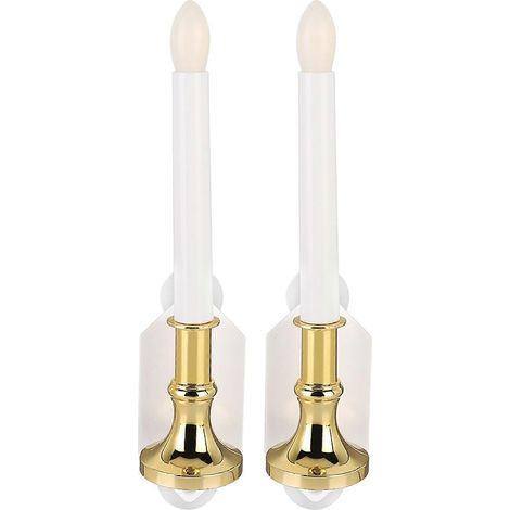 Lot de 2 Lampes Bougies Solaires pour Extérieur, Bougies Sans Flamme Décoratives pour Jardin, Éclairage Paysager pour Maison et Terrasse, Étanche (1/5)