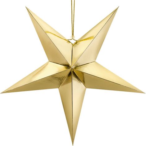 Stella di carta, 70 cm, oro