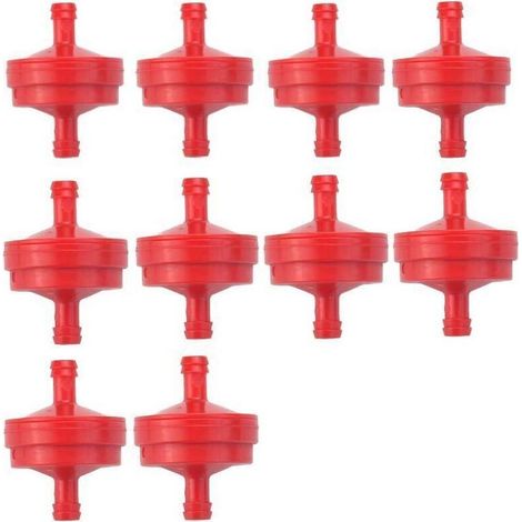 10 PCS Filtre à Carburant pour Tondeuse à Gazon Filtre Essence Tondeuse à Gazon Filtre Essence Tondeuse à Gazon Filtre à Carburant pour Briggs & Stratton 298090 298090S 1/4 "Ligne de Carburant- (1/4)