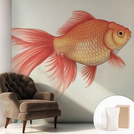 Carta Da Parati Non Tessuto - Con Colla Gratuita - Con Motivi Moderni - Design Elegante Per Pareti Bellezza acquatica 250x250 cm (1/5)