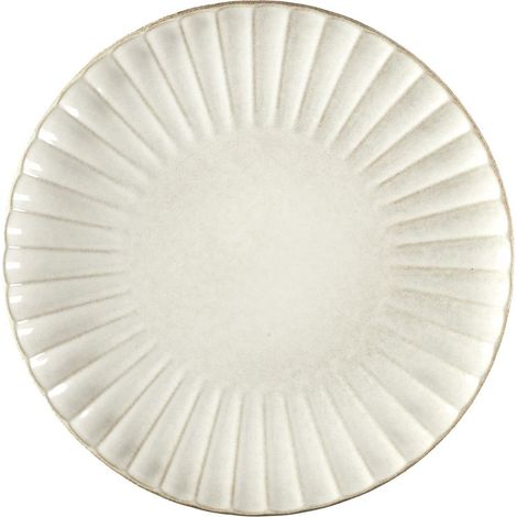 Plato grande Eden de 32 cm, color crema. (1/5)
