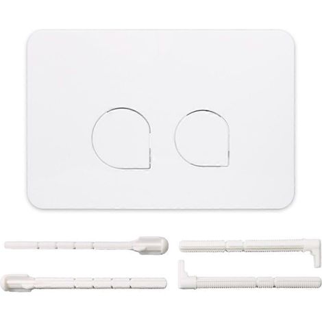 Plaque de commande de chasse d'eau double pour WC Sigma012030, série Sigma - Accessoire de salle de bain moderne blanc (1/5)