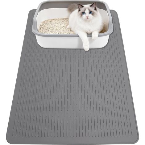 Silicone Mat 70×50cm Cat Litter Mat Non Slip Waterproof Litter Mat with Raised Edges, Perfect as Gatto Mat, Kitchen Sink, Basin, Camping (1/5)