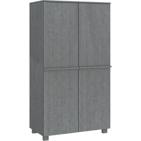Armadio HAMAR Grigio Scuro 89x50x180 cm Legno Massello di Pino vidaXL (1/5)