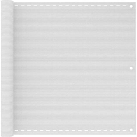 Écran de balcon brise pare vue protection confidentialité en PEHD 90 x 600 cm blanc