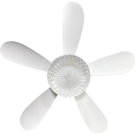 Ventilador de techo E27 con 5 luces, silencioso, regulable, ideal para el dormitorio o la habitación de los niños. (1/4)
