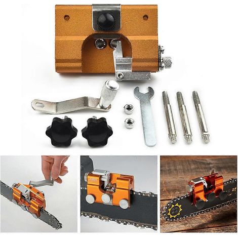 Outil d'affûtage de chaîne de tronçonneuse portable, durable et rapide, pour le travail du bois (1/5)