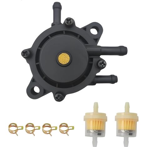 Pompa del carburante compatibile con Arctic Cat 400/500/650, kit con filtro per tubo da 1/4", 2 filtri ATV, 4 fascette stringitubo compatibile con Kohler, Briggs & Stratton, John Deere, Honda, Yamaha (1/5)