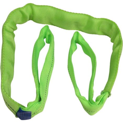 Polyester Endless Lifting Round Sling with Wear Sleeve (1T SWL 1M EWL Hi Vis Webbing 1000KG)