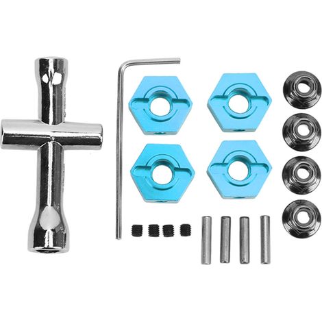 14-mm-Sechskantnaben-Set aus Aluminiumlegierung für ARRMA Senton 1/10, Universal-Radadapter, Blau (1/5)