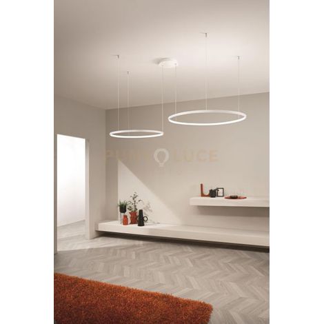 SOSPENSIONE SOEL D.60CM BIANCO LED CCT 3000-4000K 28W MAX 2697LM DIMMERABILE