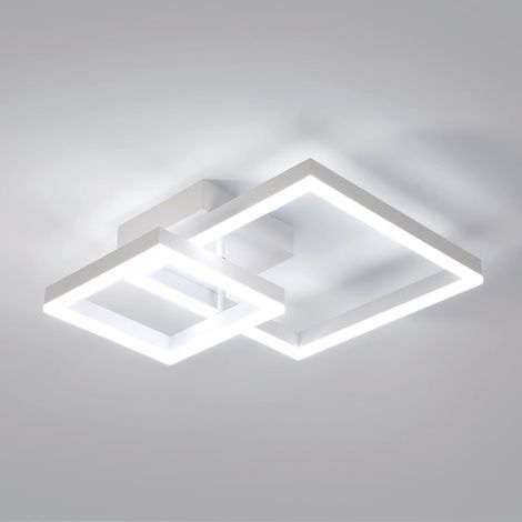 COMELY Große quadratische LED-Deckenleuchte aus Acryl, sandweiß, 36 W, Tageslichtweiß 6500 K, Farbwiedergabeindex (CRI) 80, homogene Lichtverteilung, für Wohnzimmer, Büro, Eingangsbereich, professione (1/5)