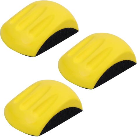 3X Bloc de PonçAge à la Main de 5 Pouces pour Outils Abrasifs de Protection Abrasive de Tampon de Main de Papier de Verre de Crochet et de Boucle (1/5)
