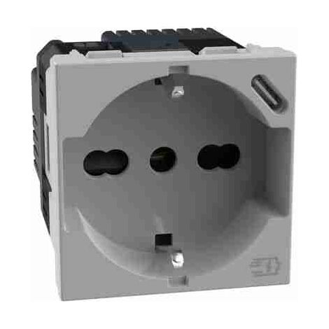 BTIJG4140A16USB Presa standard Italia P40 con caricatore USB integrato