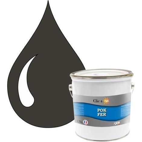 Peinture - POK - Glycérophtalique - Antirouille - 2,5L - RAL 6006 Olive gris (1/4)