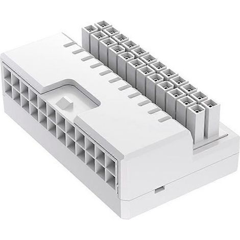 Adaptateur ARGB ATX 24 broches 90Converter Câble d'alimentation RGB 24 broches pour carte mère 24 broches, alimentation blanche (1/5)