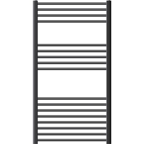 ECD Germany Radiador toallero Sahara - 750x 1200 mm antracita - plano con conexión lateral - Radiadores de agua
