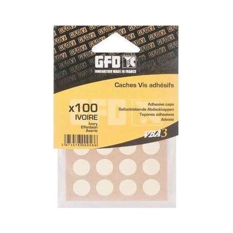 Cache vis bois aggloméré chêne clair adhésif boîte de 100 - GFD - 800062 (1/3)