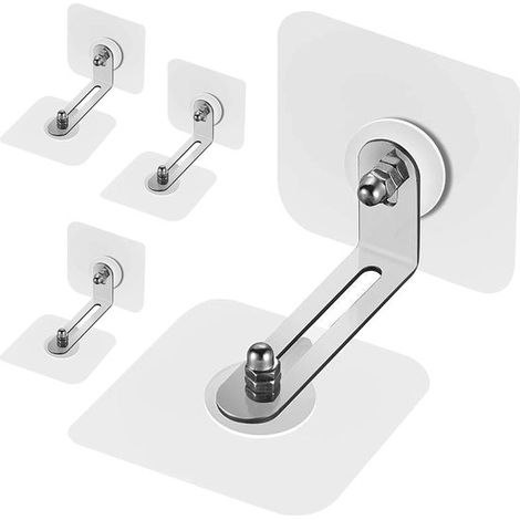Lot de 8 sangles anti-basculement pour meubles, fixations murales, protections anti-basculement, ancrages muraux pour armoire, étagère, chaise percée, sécurité bébé, 7 x 7 cm (1/5)