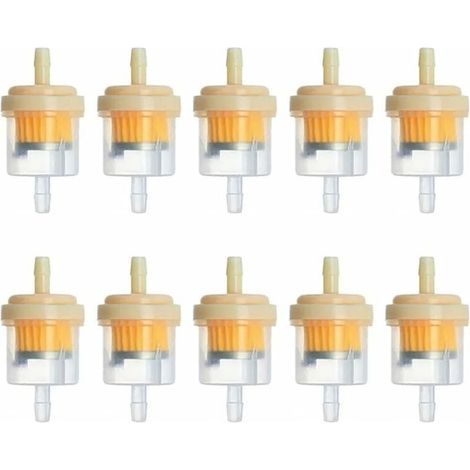 Filtro de cartucho magnético de 10 piezas, utilizado para eliminar impurezas de la gasolina, filtro de combustible rápido adecuado para motocicletas, cortadoras de césped y tractores cortacésped. (1/5)