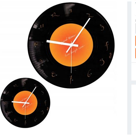 Wanduhr in Schallplattenform, Vinyl-Dekoration, Geschenkidee