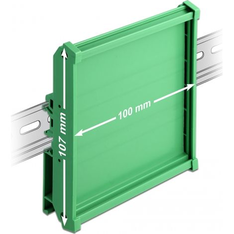 Delock Soporte de tablero (107 mm) para carril DIN de 10 cm de largo