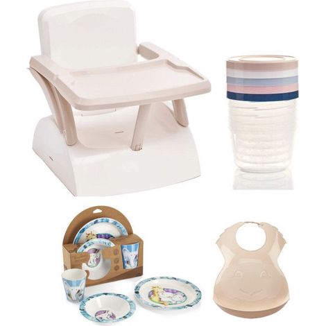 Pack Repas 2e Âge - Thermobaby - Réhausseur - 5 boîtes de rangement - Set vaisselle - Bavoir semi-rigide (1/5)