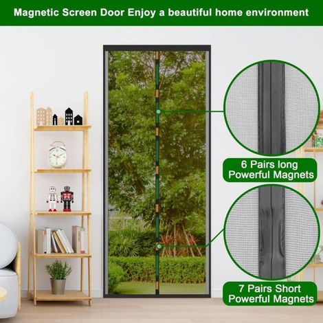 Moustiquaire Magnétique - 110x210 cm - Pour Porte Intérieure Balcon Coulissante - 1 Pièce (1/5)