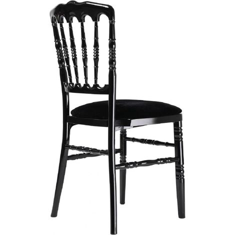 Chaise NAPOLEON Premium Polypropylène noire - lot de 8 - Prodirest (1/4)