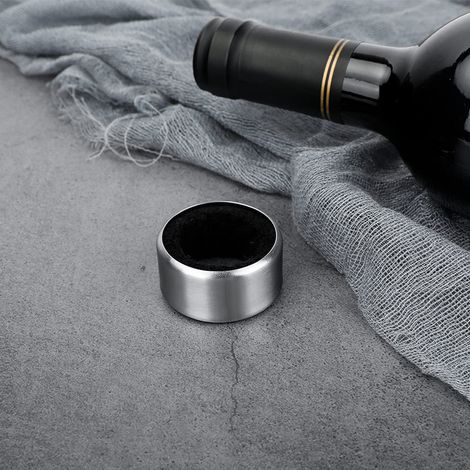 Lot de 12 anneaux étanches en acier inoxydable, adaptés aux bouteilles de vin, aux bars et à un usage domestique comme bouchons anti-gouttes.