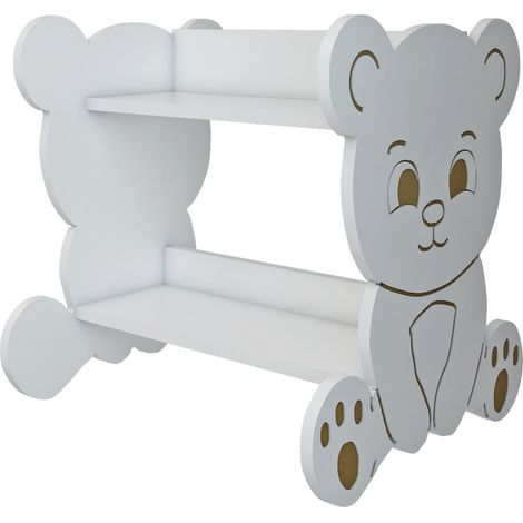 Estantería infantil forma de oso 60 x 56 x 56 cm blanco 030006521 (1/4)