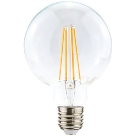 Ampoule LED Globe 95 mm – 7W – 720 lm – 2200 K – Verre Clair – Filament Déco