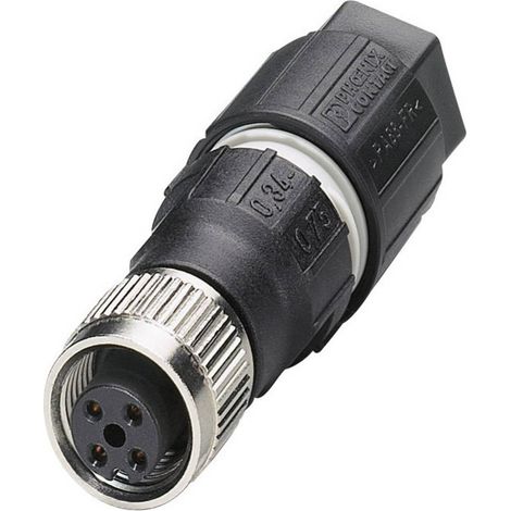 CONNETTORE PER SENSORI/ATTUATORI CONFEZIONE: 1 PZ PHOENIX CONTACT SACC-M12FS-4QO-0,75-M 1641772 (1/3)