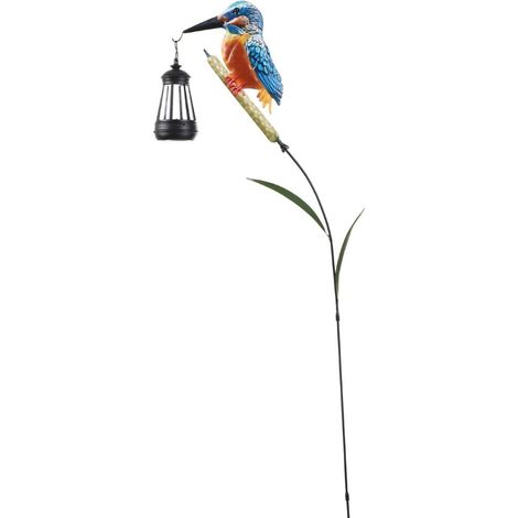 Estaca Solar Decorativa Martín Pescador, Luz LED Cálida Resistente al Agua – Ideal para Jardín, Terraza y Caminos de Exterior (1/4)