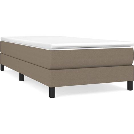 Maison Exclusive - Box spring postel s matrací taupe 90x200 cm textil (1/5)