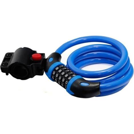 Antivol de vélo haute sécurité à combinaison 5 chiffres réinitialisable,déal pour les activités de plein air, 1,2 m x 12 mm (1/5)