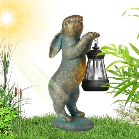 Lapin de jardin à énergie solaire, lapin de jardin avec (1/5)
