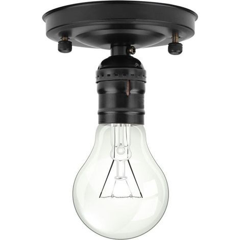 Ensemble de luminaires Suspendus, Vintage Support de Plafond Industriel Vintage E26 / E27 Pendant Ampoule Lampe à vis Prise luminaire Suspendu (1/5)