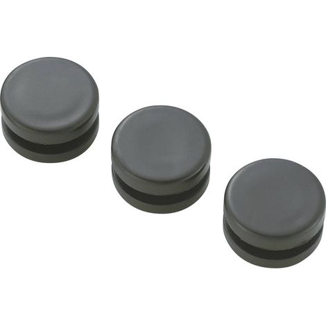 TRU COMPONENTS TC-GMCQR-1108203 Passacavo chiuso Ø (max.) 7.8 mm Spessore piastra (max.) 2.3 mm PVC Nero 100 pz. (1/2)
