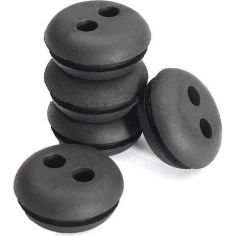 Joint de tuyau d’essence bouchon 2 trous réservoir carburant, pour tondeuse coupe-bordure trononneuse, 10 pièces (1/4)