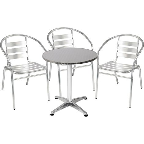 Bistrogarnitur 4-teilig Aluminium / Edelstahl-M950249+3xM537474 (1/5)