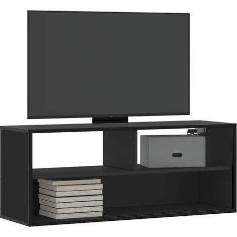 TV-Schrank Schwarz 100x31x39,5 cm Holzwerkstoff und Metall (1/5)