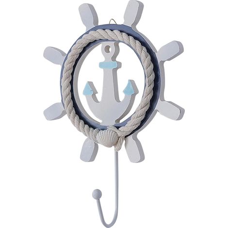 Ganci nautici, ganci da parete nautici - Ganci da parete costieri, portasciugamani rustico costiero, ganci decorativi da parete, appendiabiti costiero per bagno, camera da letto, soggiorno