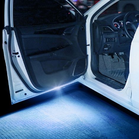 (1 pièce - Bleu) Lampe de bienvenue LED Niscarda pour voiture, commande magnétique, chargement USB, ouverture automatique des portes, sécurité, anti-collision, éclairage pour véhicule. (1/4)